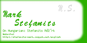 mark stefanits business card